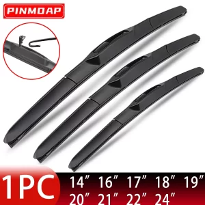 Car Front Windshield Three Stage Wiper Universal U/J Hook 14"16"17"18"19"20"21"22"24" Car Front Wiper Blade Brush Accessories