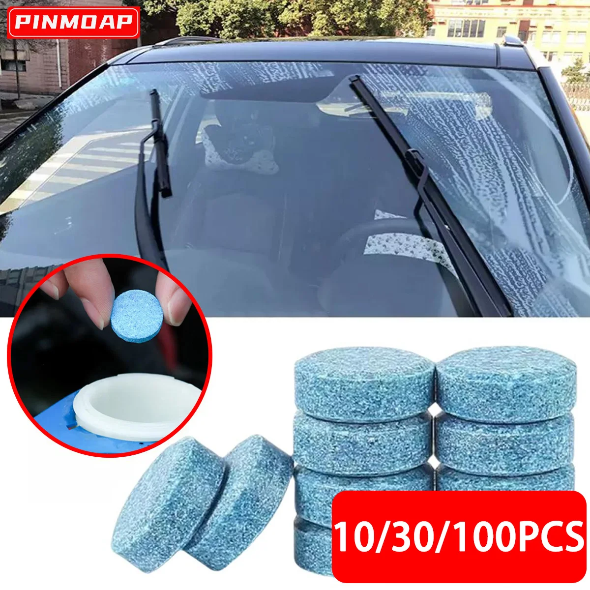 Solid Effervescent Tablets Concentrated Cleaning Windshield Cleaner Solid Cleaning Concentrated Detergent Automotive Glass Water
