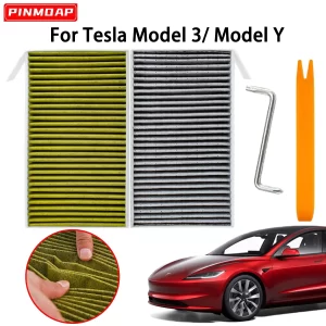 Car Cabin Air Conditioning Filter Use Activated Carbon Dual Effect Filter Suitable For Tesla Model 3 Model Y Cabin Air Filter