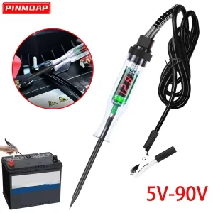 6V-24V 5V-90V Automotive Voltage Circuit Tester Test Pen Automotive Diagnostic Probe Led Digital Display Measurement Pen Tool