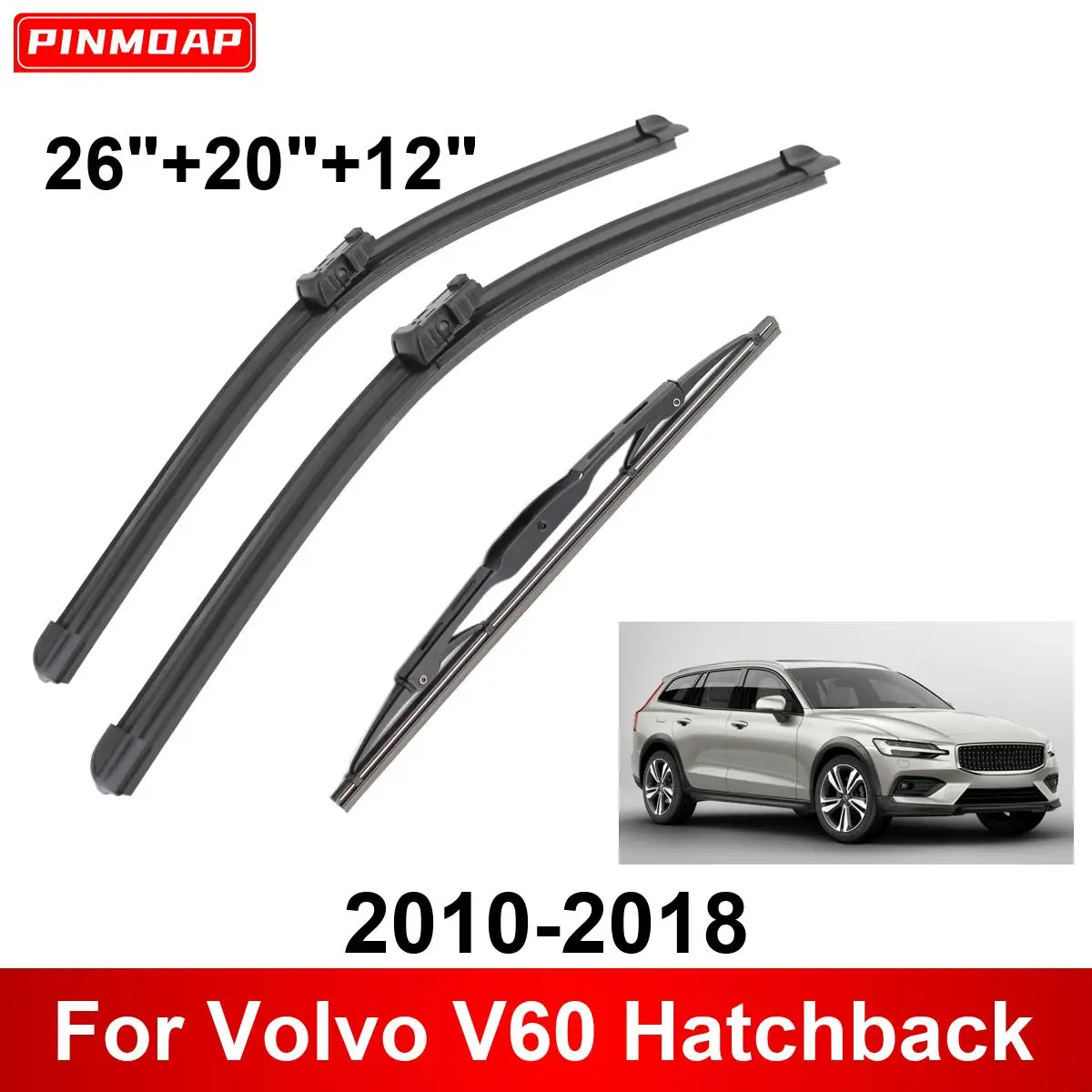 1/2/3/4/6PCS Car Wiper For Volvo V60 Hatchback 2010-2018 Front Rear Wiper Blades Brushes Auto Accessories 2014 2015 2016 2017