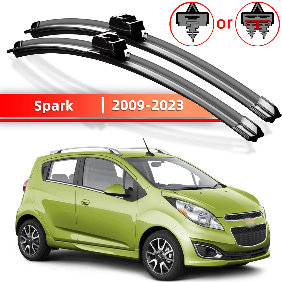 Car Windshield Wipers Suitable For Chevrolet Spark 2009-2023 High Quality Wipers 2010 2011 2013 2015 2017 2018 2019 2021 2022