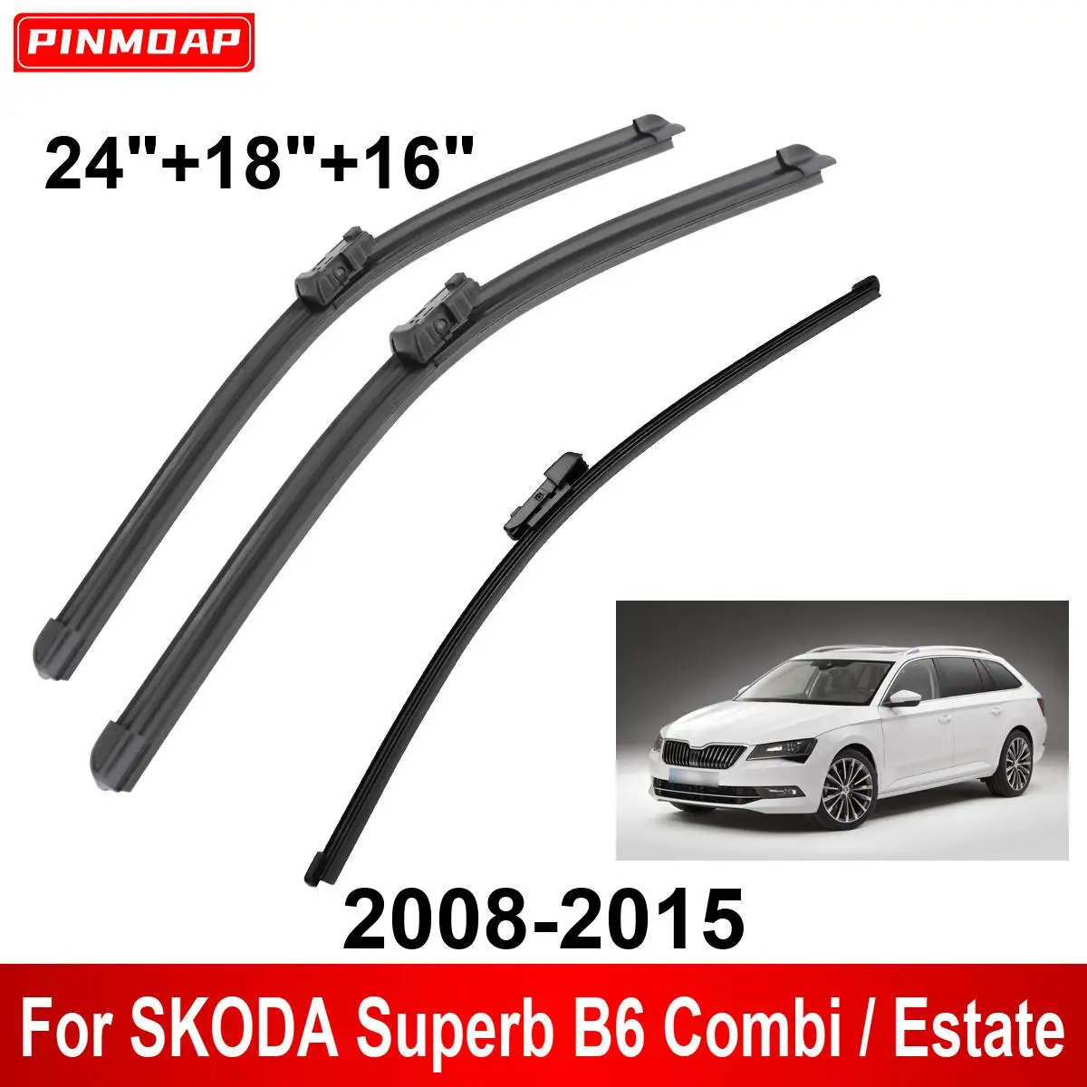 1/2/3/4/6PCS Car Wiper For SKODA Superb B6 Combi / Estate 2008-2015 Front Rear Wiper Blades Brushes Auto Accessories 2013 2014