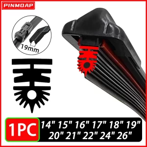 New 11 Layer Rubber Strip Wiper Blade Suitable For 19mm Car Windshield Wipers Car Accessories 14"16"17"18"19"20"21"22"24"26"